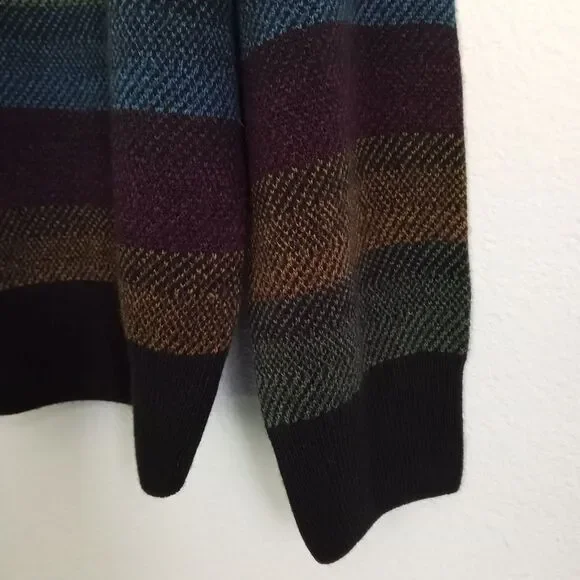 Vintage Geoffrey Beene 80s Sweater Stripes Crew Neck Pullover Long Sleeve Men XL - Picture 6 of 8